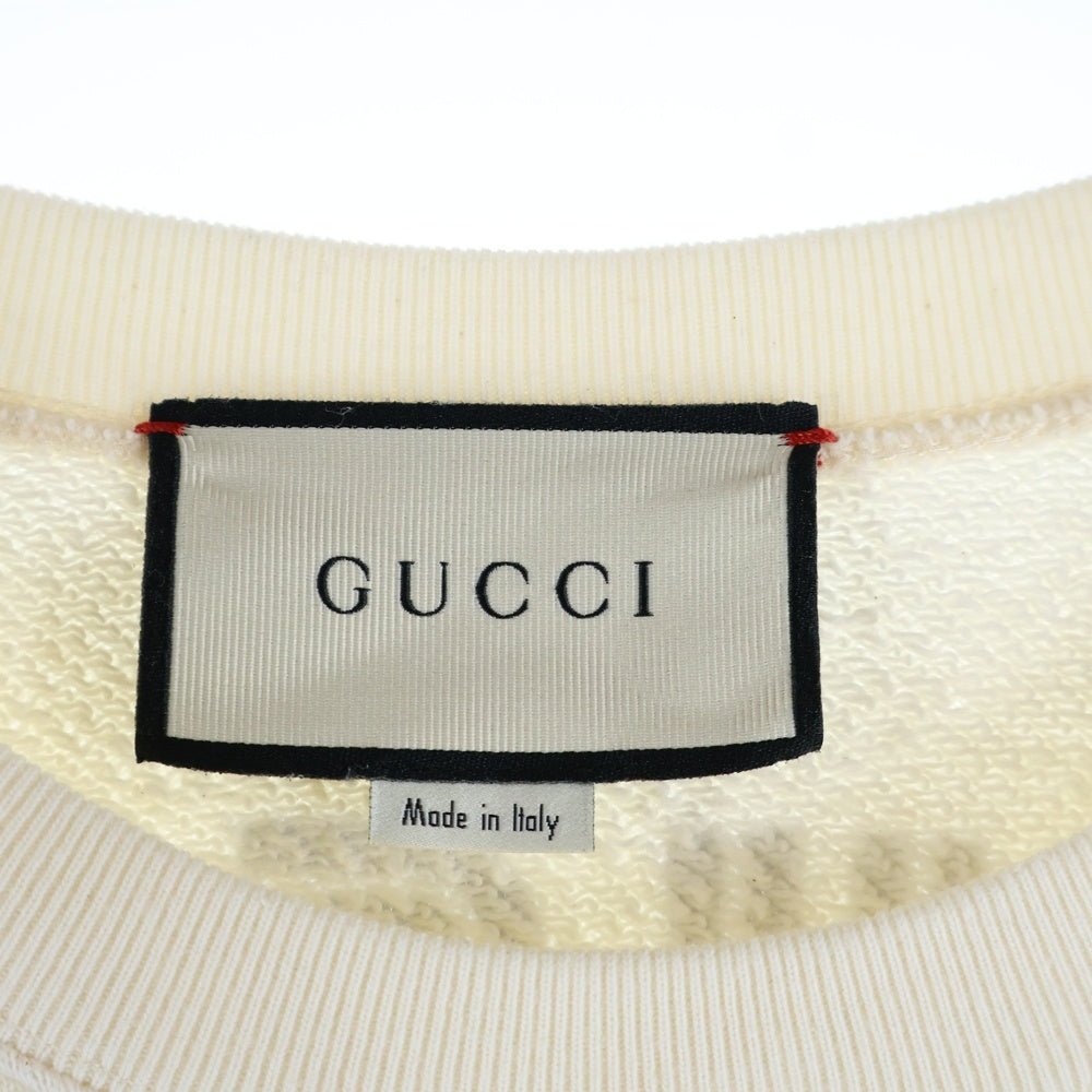 GUCCI(グッチ) Snow White Sequin Sweatshirt スパンコール装飾 クルーネックスウェットトレーナー アイボリー 469250 X9S42