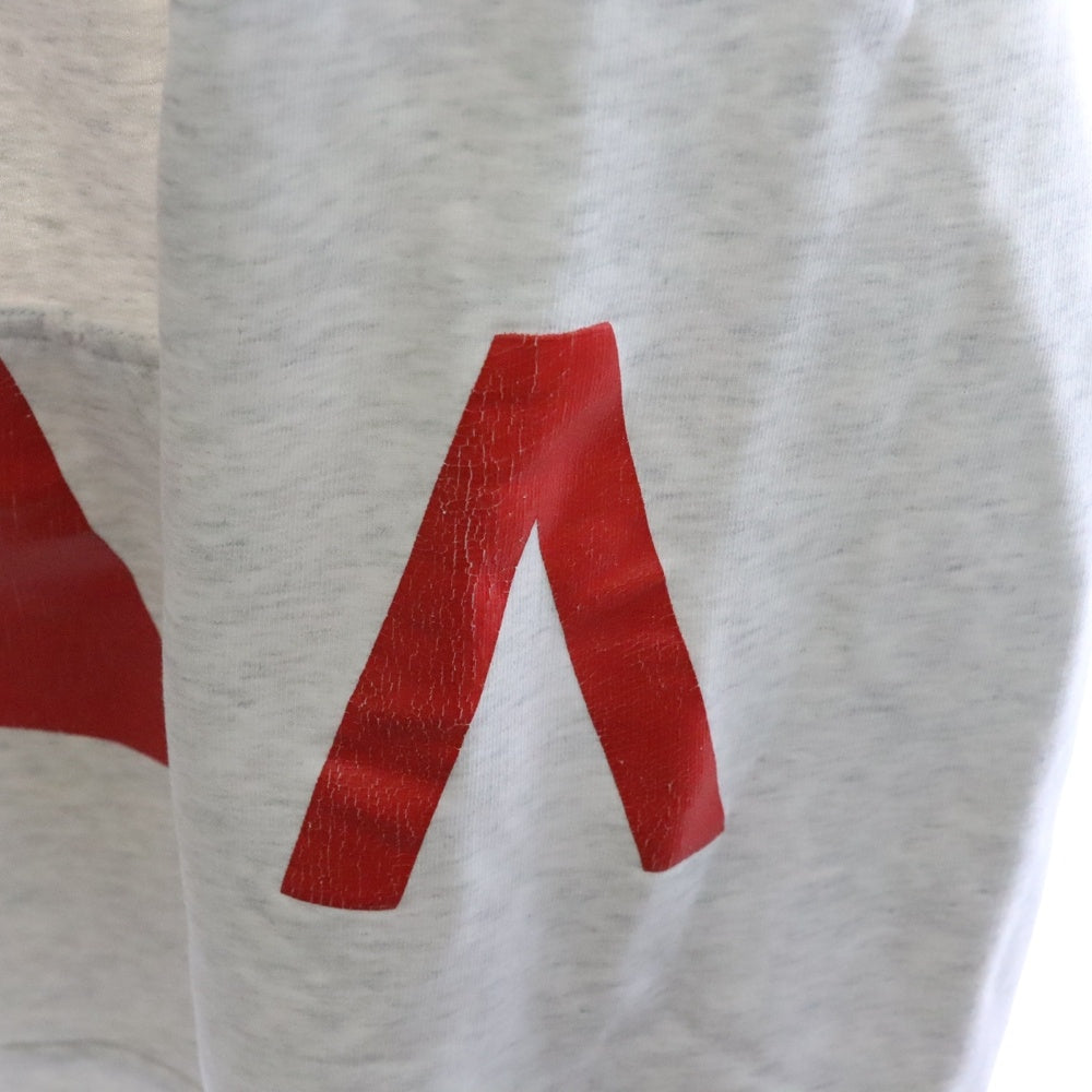 BALENCIAGA(バレンシアガ) 24SS Music Archive Series Connected Zip Up Hoodie アーカイブロゴ ダメージ加工 ジップアップスウェットパーカー フーディー グレー 744457 TQVA6