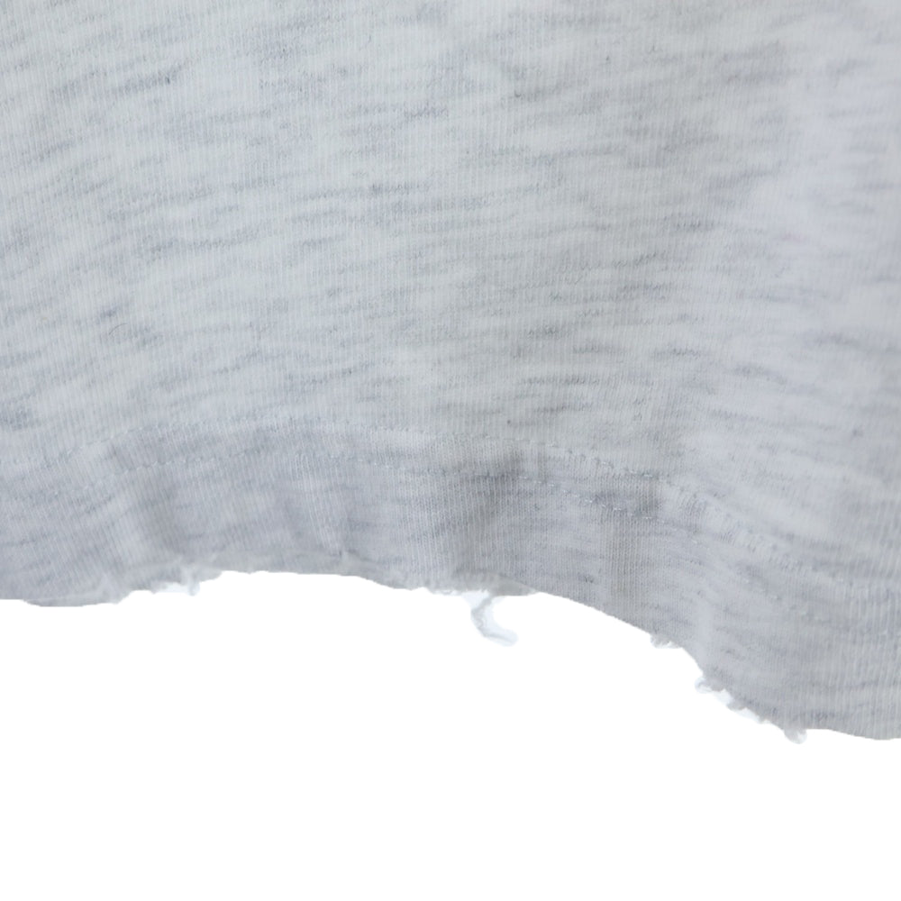 BALENCIAGA(バレンシアガ) 24SS Music Archive Series Connected L/S T-Shirt アーカイブロゴ ダメージ加工 長袖Tシャツ ロンT グレー 781245 TQVA1