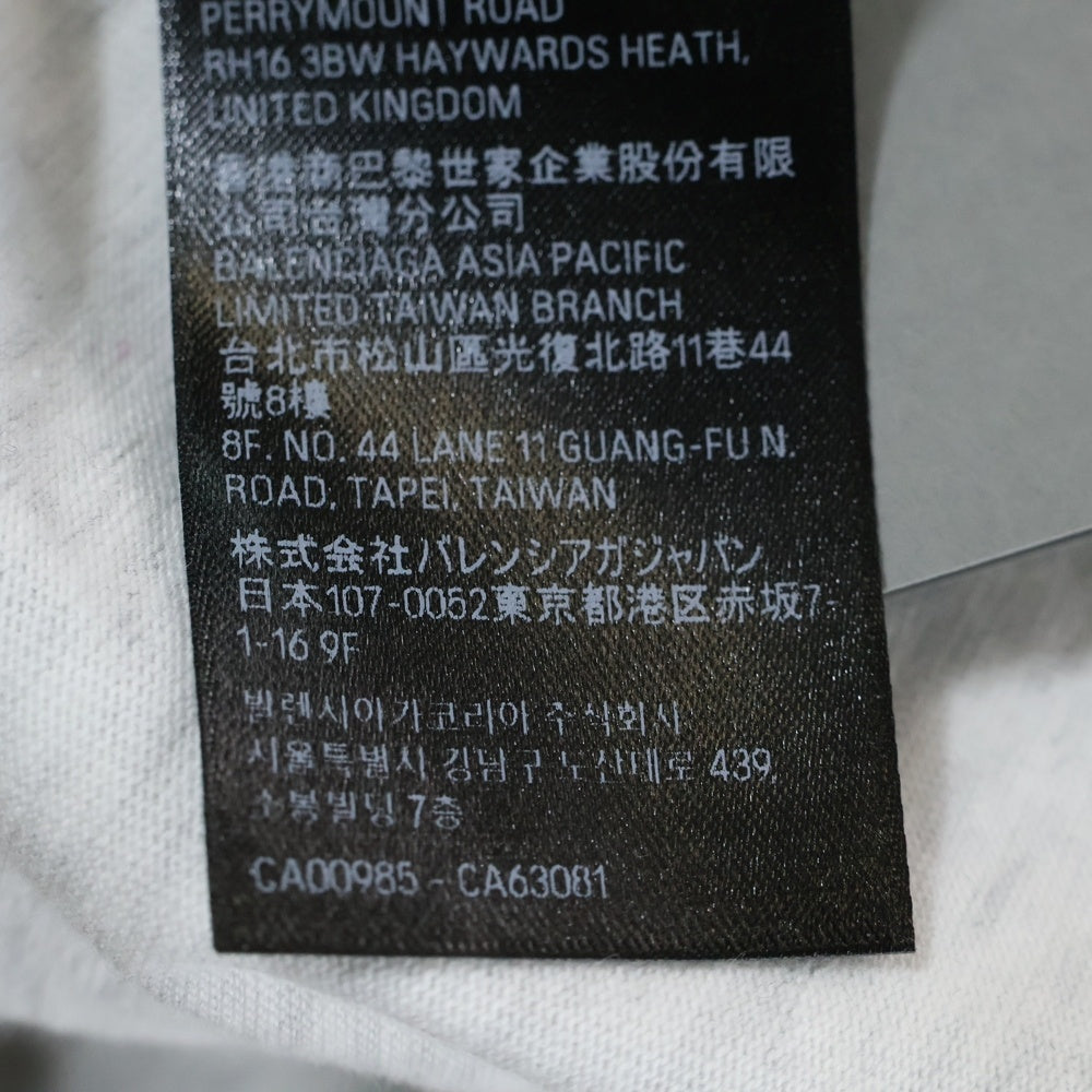 BALENCIAGA(バレンシアガ) 24SS Music Archive Series Connected L/S T-Shirt アーカイブロゴ ダメージ加工 長袖Tシャツ ロンT グレー 781245 TQVA1