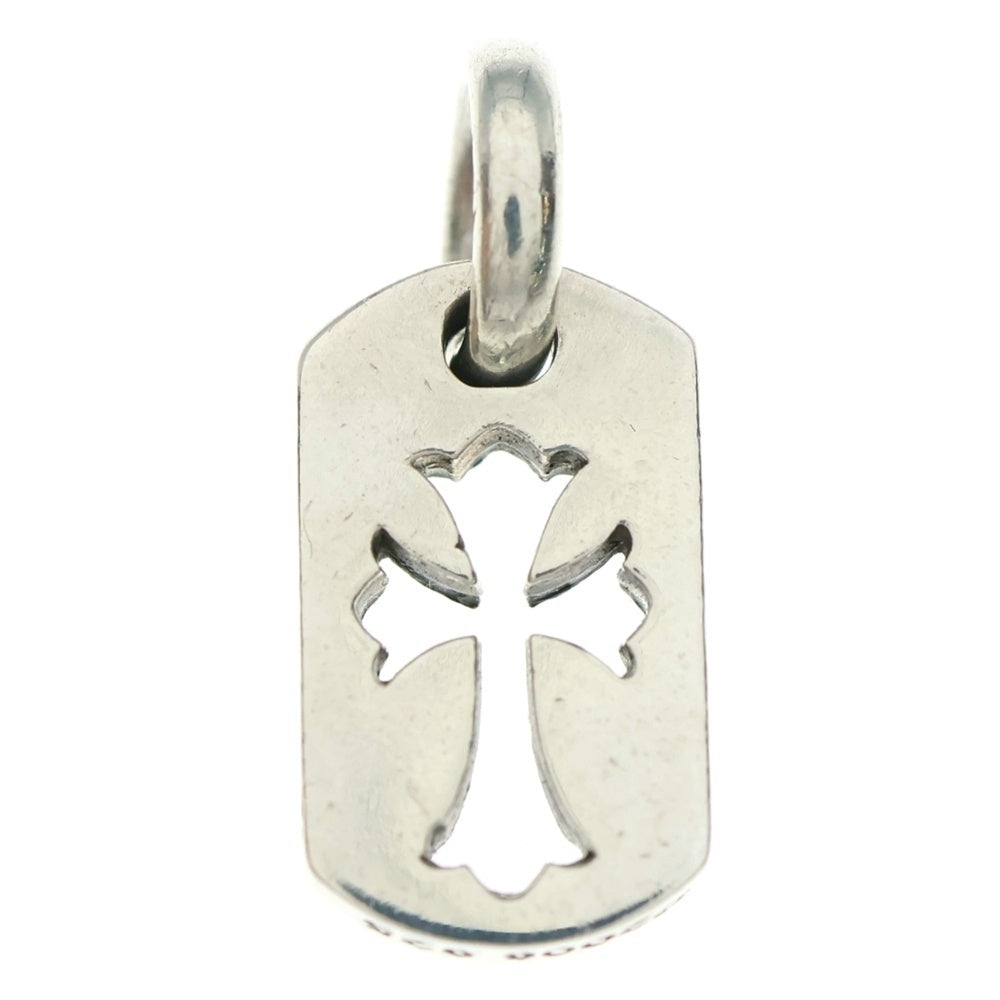 CHROME HEARTS(クロムハーツ) DT TNY CO CRS タイニーカットアウトクロスドッグタグ チャーム ペンダントトップ シルバー BCA252