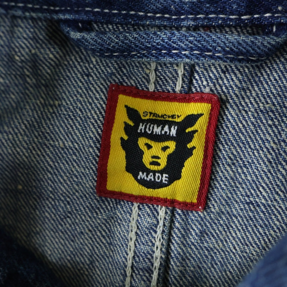 HUMAN MADE(ヒューマンメイド) 24SS DENIM COVERALLJACKET バック刺繍 カバーオール デニムジャケット インディゴ