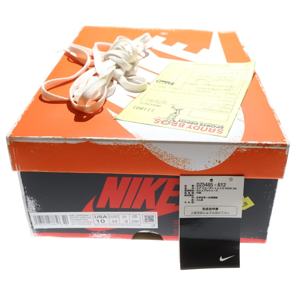 NIKE(ナイキ) AIR JORDAN 1 HIGH OG LOST & FOUND CHICAGO DZ5485-612 エアジョーダン1 ロスト&ファウンド シカゴ ハイカットスニーカー US10/28cm ホワイト/レッド