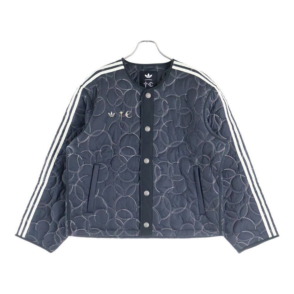 THUG CLUB(サグクラブ) ×adidas PADDED LINER JACKET アディダス ロゴプレート パデット ライナージャケット キルティング ナイロンジャケット グレー KC2231