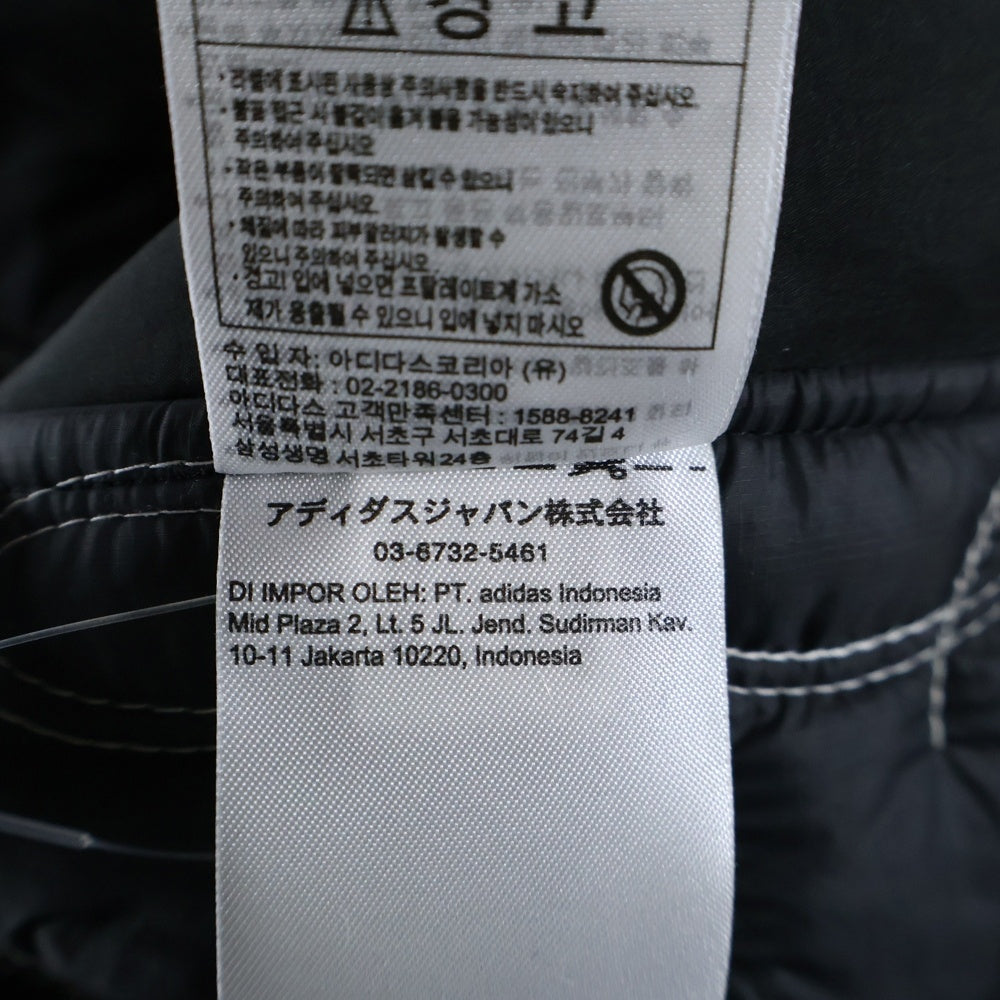 THUG CLUB(サグクラブ) ×adidas PADDED LINER JACKET アディダス ロゴプレート パデット ライナージャケット キルティング ナイロンジャケット グレー KC2231