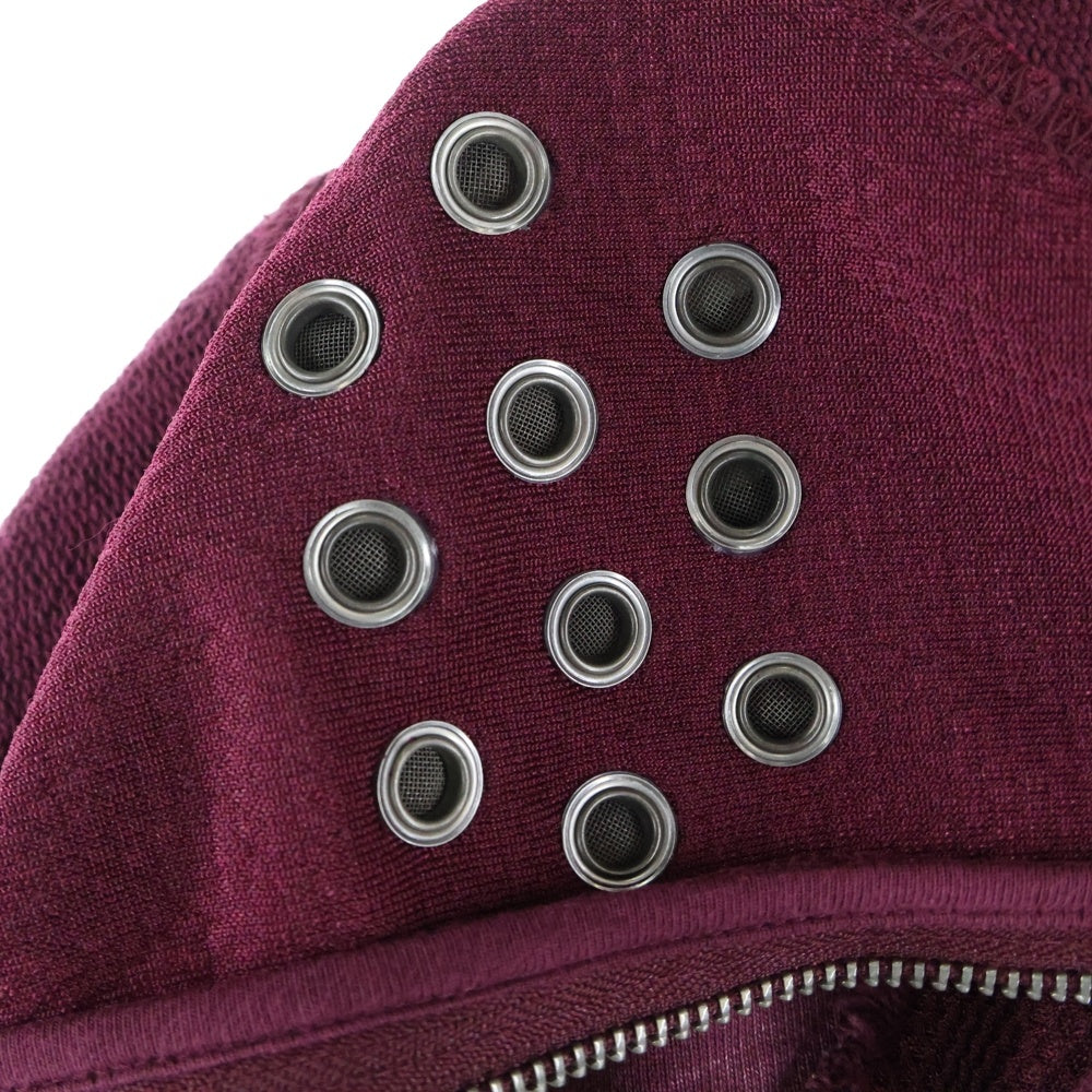 THUG CLUB(サグクラブ) ×adidas TEAMGEIST HOODED ZIP UP MAROON アディダス ロゴプレート フェード加工 ジップアップスウェットパーカー フーディー バーガンディー KC2231