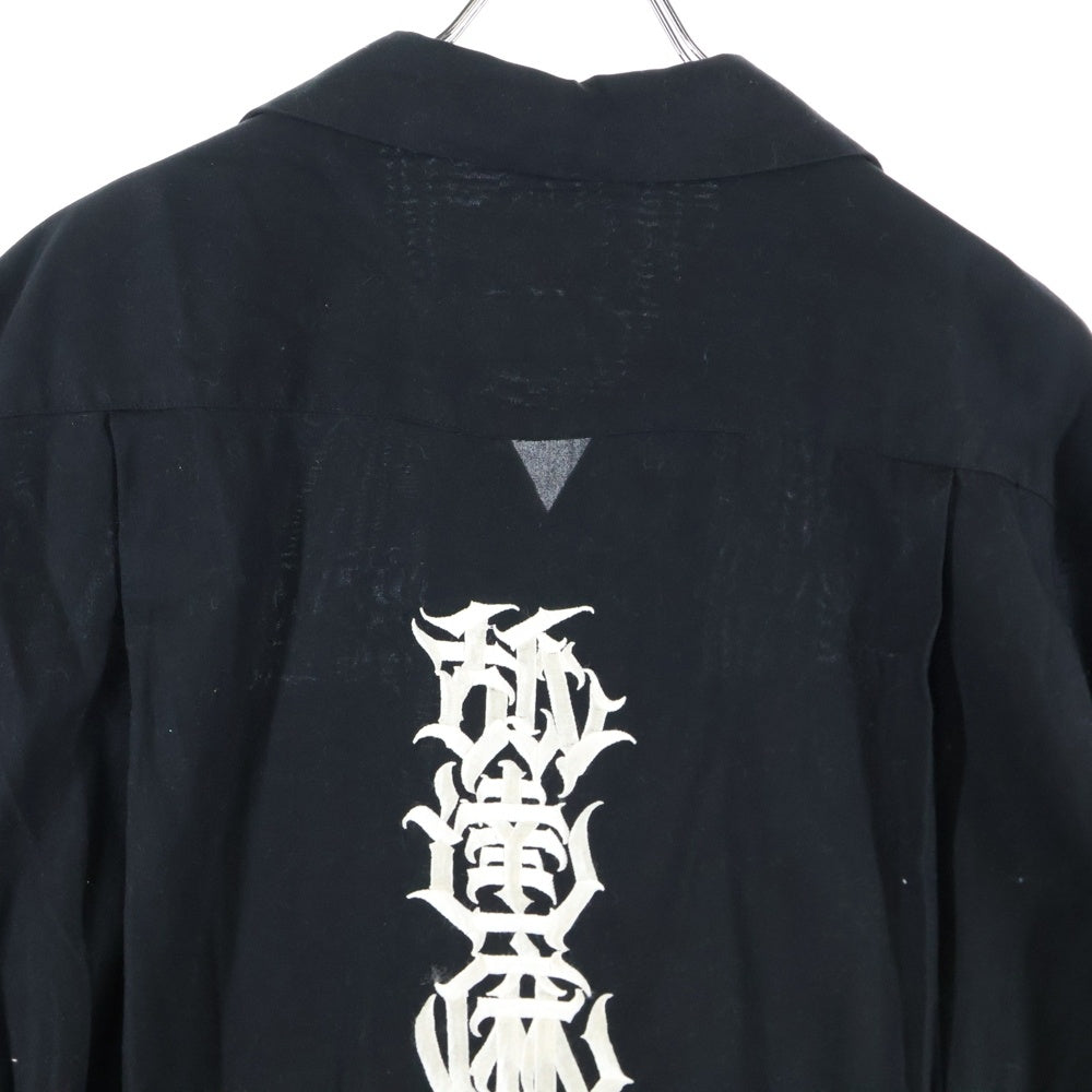 WACKO MARIA(ワコマリア) ×BUDSPOOL バッズプール フロント刺繍 半袖シャツ ブラック