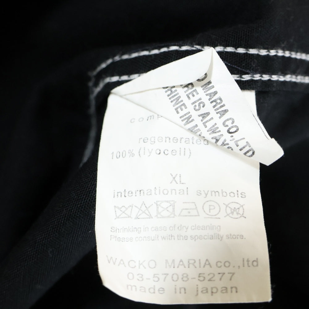 WACKO MARIA(ワコマリア) ×BUDSPOOL バッズプール フロント刺繍 半袖シャツ ブラック