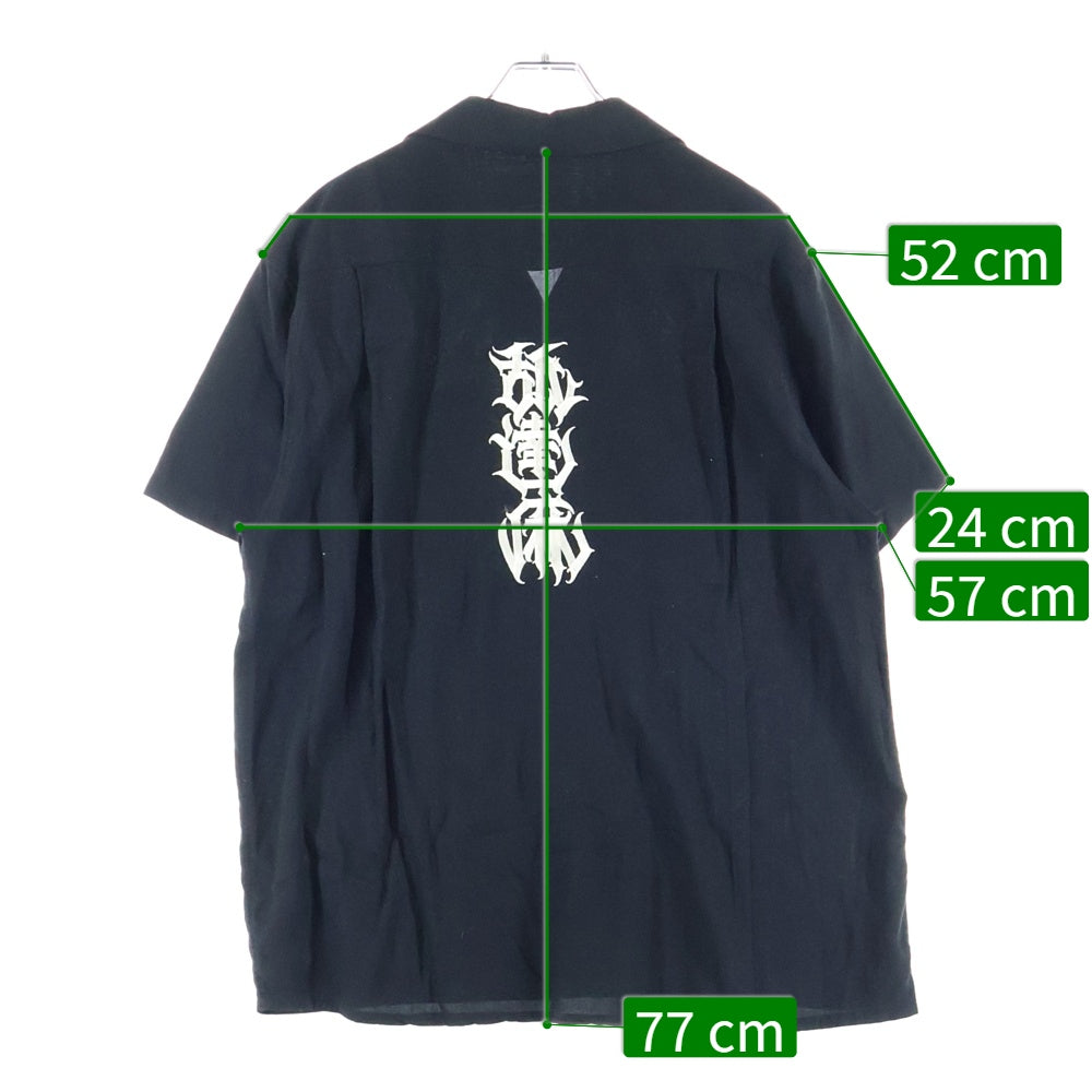 WACKO MARIA(ワコマリア) ×BUDSPOOL バッズプール フロント刺繍 半袖シャツ ブラック