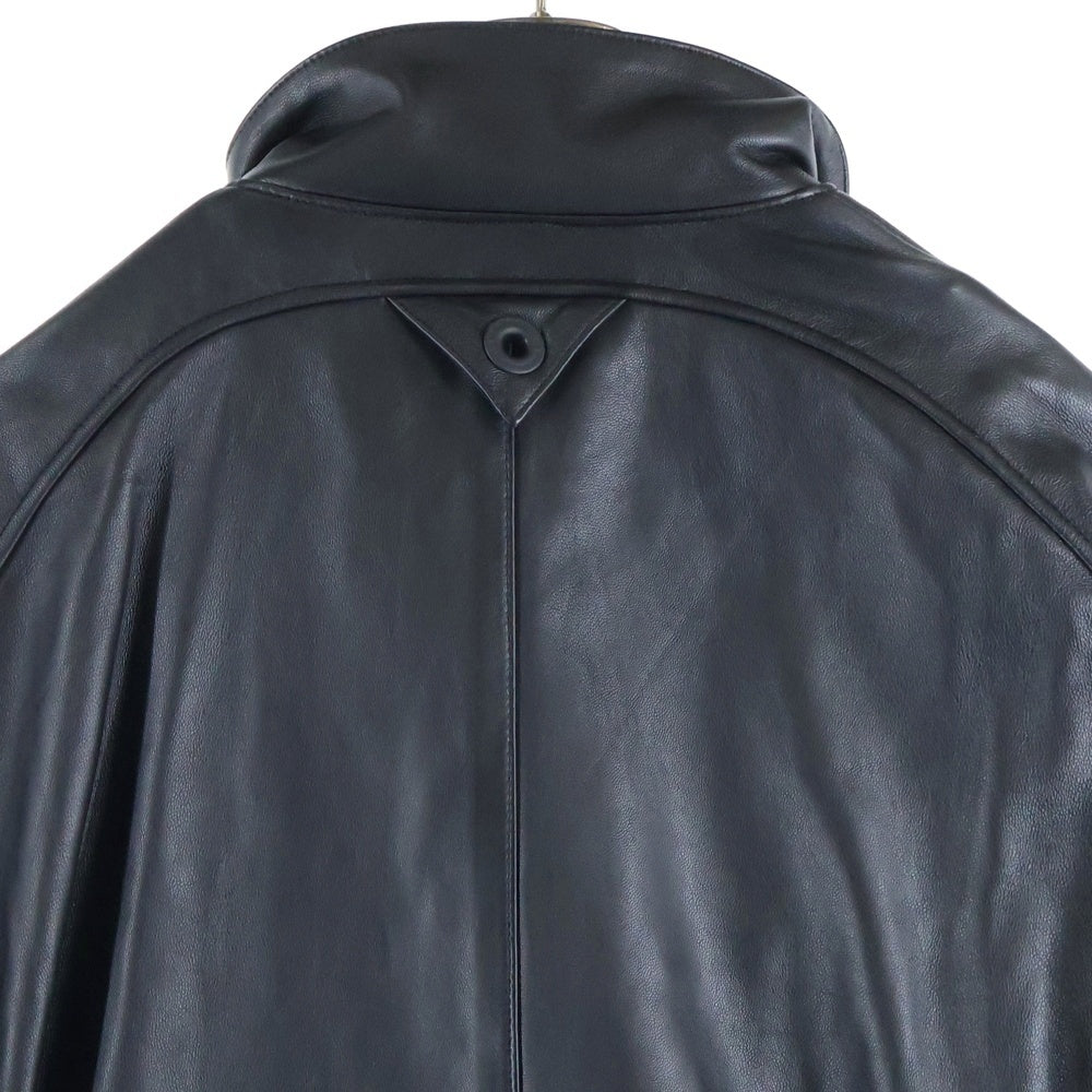 White Mountaineering(ホワイトマウンテニアリング) ×Schott SHEEP LEATHER RIDER'S JACKET ショット シープスキン プルオーバー レザーライダースジャケット ブラック