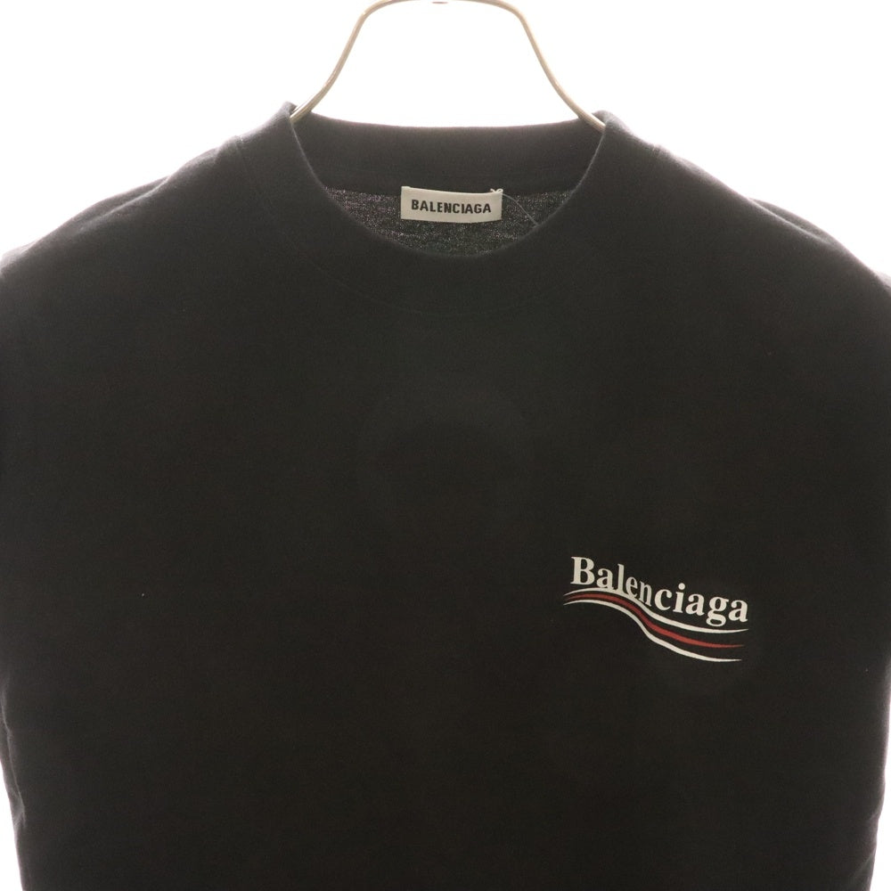 BALENCIAGA(バレンシアガ) Political Campaign T-Shirt キャンペーンロゴ 半袖Tシャツ ブラック レディース 612964 TIV52