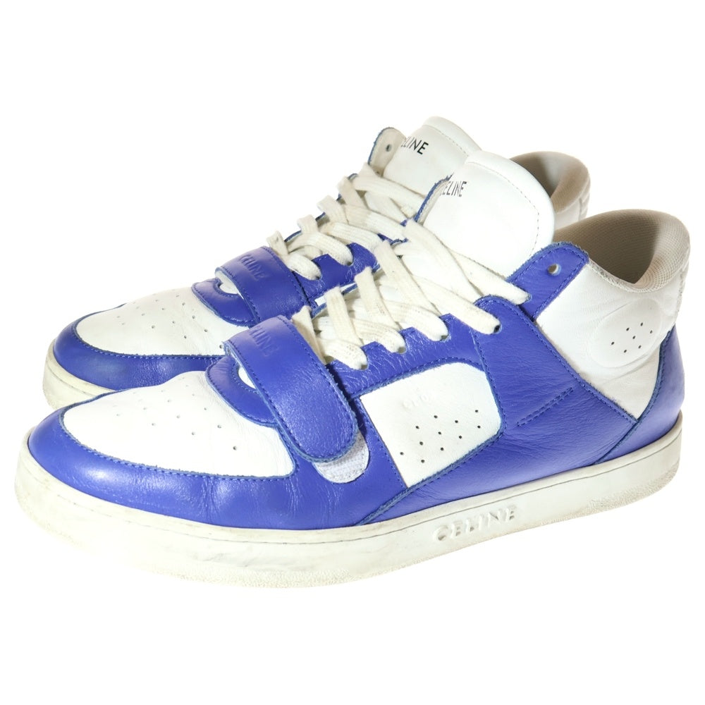 CELINE(セリーヌ) CT-02 カーフスキン ミッドカットスニーカー ホワイト/ブルー