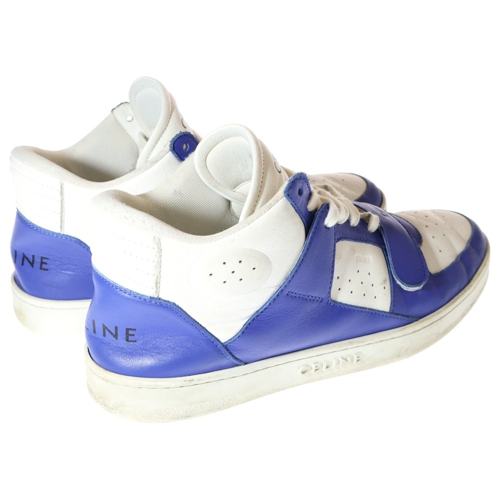 CELINE(セリーヌ) CT-02 カーフスキン ミッドカットスニーカー ホワイト/ブルー