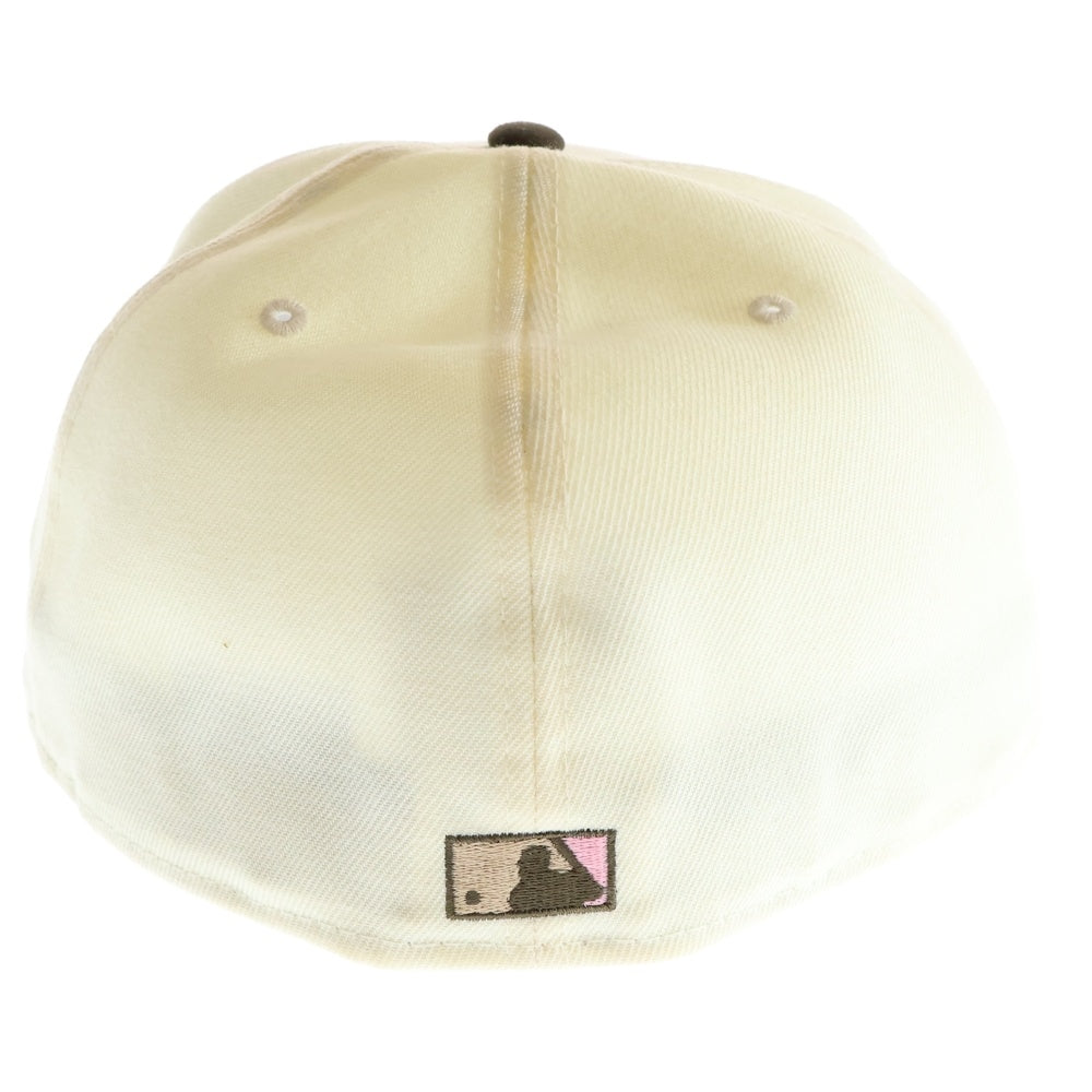 NEW ERA(ニューエラ) 59FIFTY MLB Doughnut ドーナツ クーパーズタウン ロゴ刺繍 ベースボールキャップ 帽子 ブラウン/アイボリー