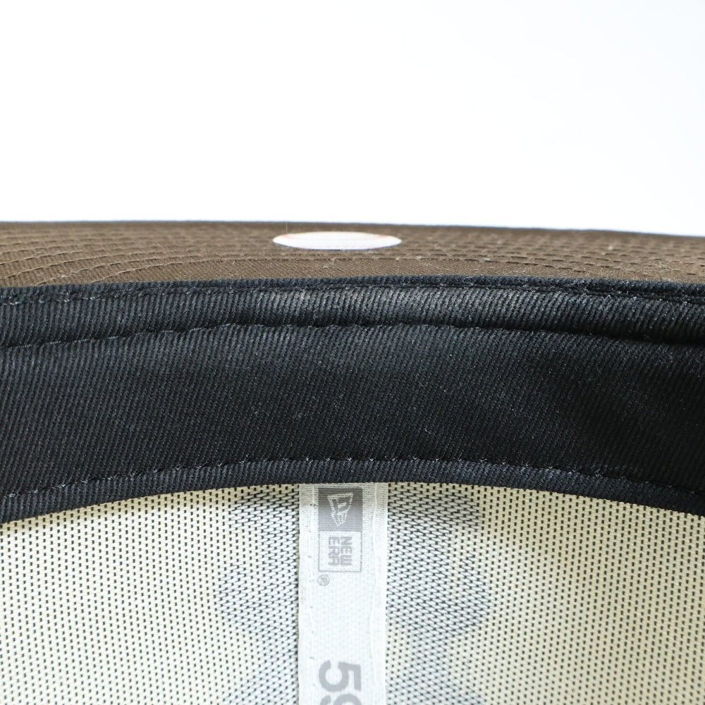 NEW ERA(ニューエラ) 59FIFTY MLB Doughnut ドーナツ クーパーズタウン ロゴ刺繍 ベースボールキャップ 帽子 ブラウン/アイボリー