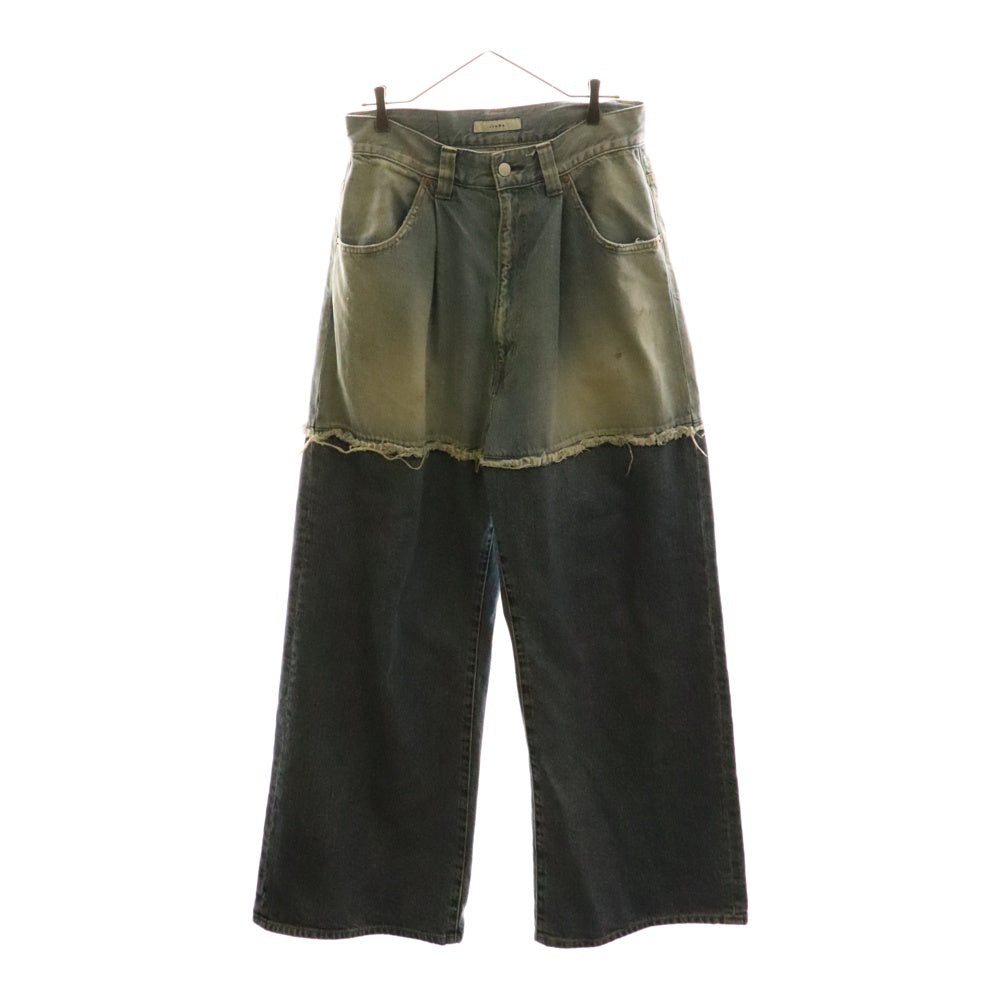 Jieda(ジエダ) 23AW 2TONE BAGGY DENIM PANTS 2トーン バギーデニムパンツ インディゴ Jie-23W-PT02