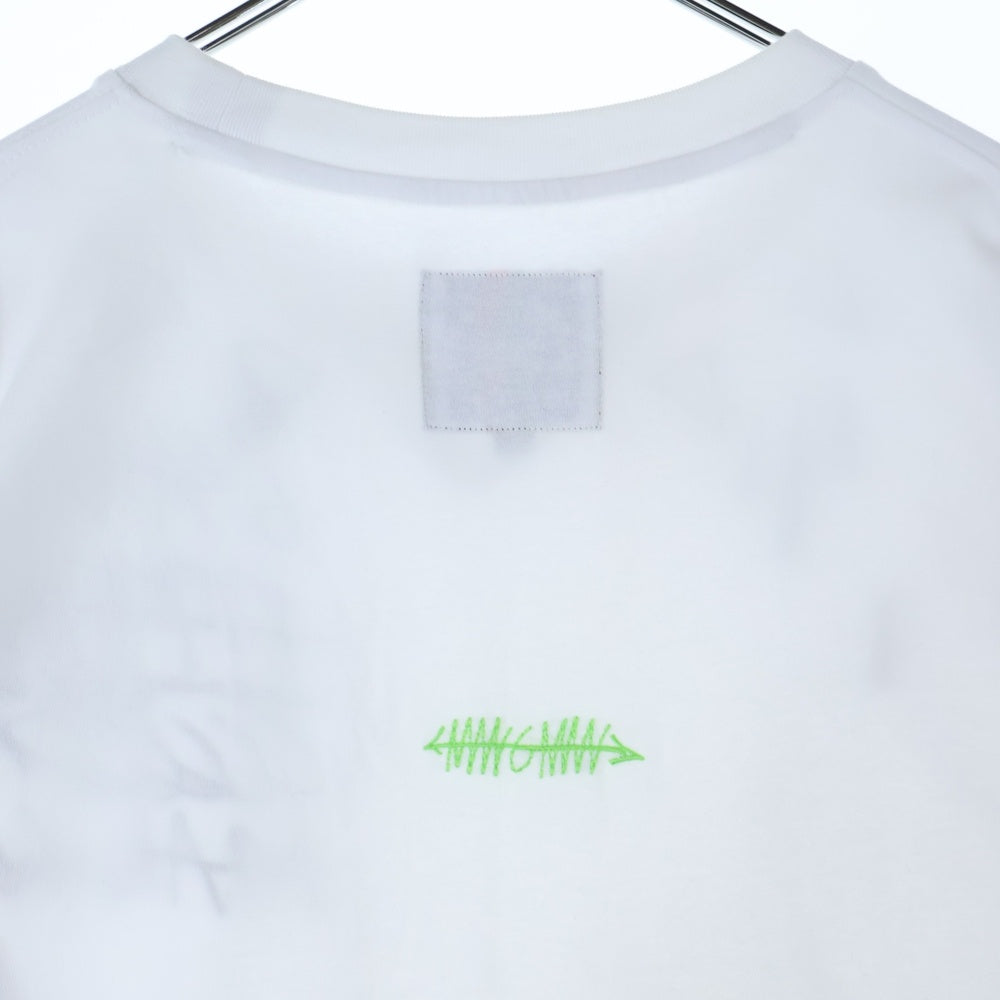 NO BRAND(ノーブランド) man.G マンジ グラフィック刺繍 半袖Tシャツ ホワイト
