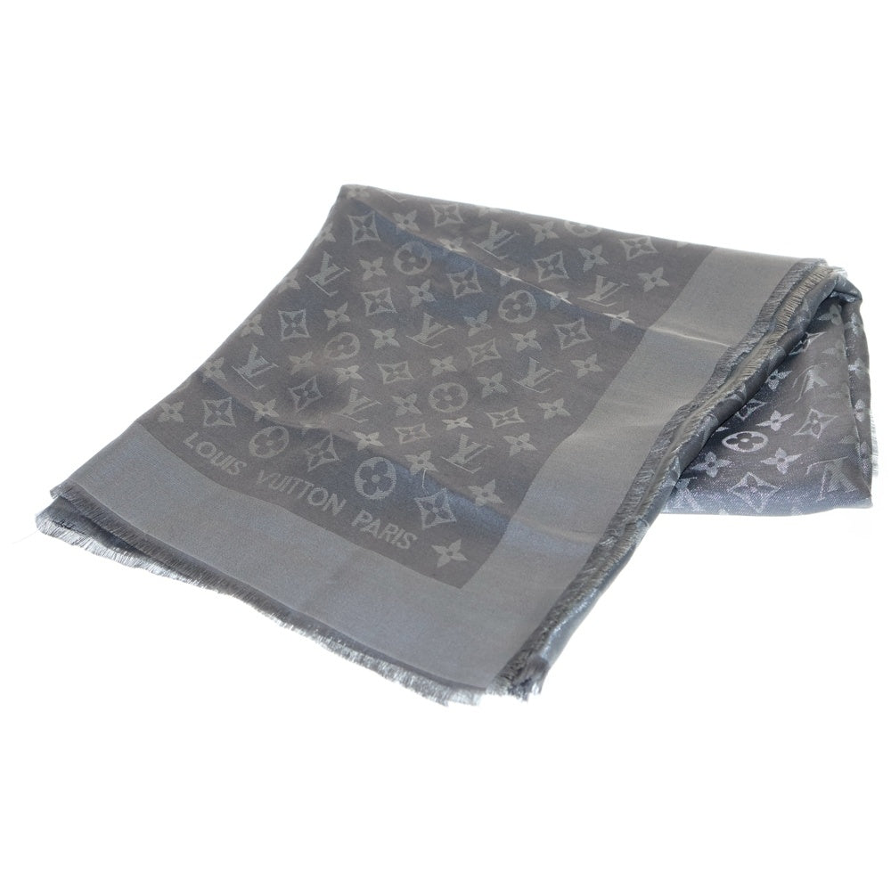 LOUIS VUITTON(ルイヴィトン) モノグラム ストール スカーフ グレー シルク 410460