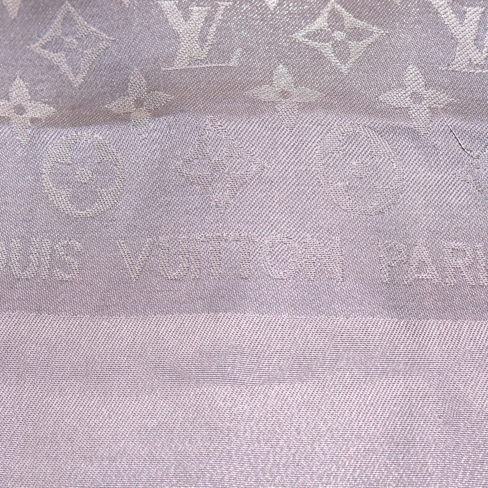 LOUIS VUITTON(ルイヴィトン) モノグラム ストール スカーフ グレー シルク 410460