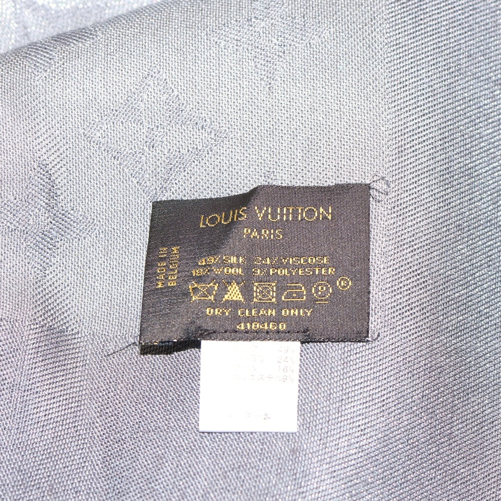 LOUIS VUITTON(ルイヴィトン) モノグラム ストール スカーフ グレー シルク 410460