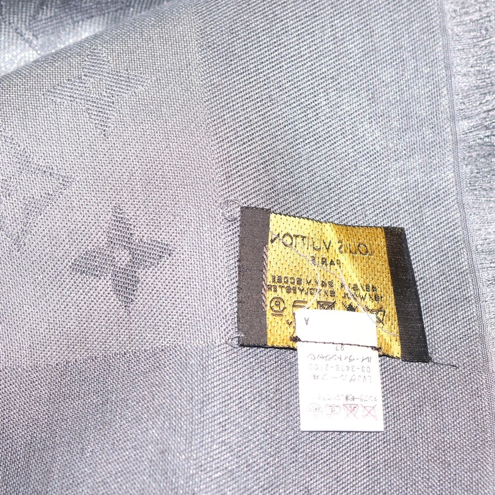 LOUIS VUITTON(ルイヴィトン) モノグラム ストール スカーフ グレー シルク 410460