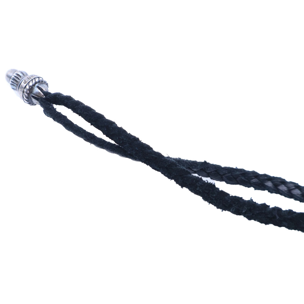 CHROME HEARTS(クロムハーツ) DRW STRNG SACK CRS PATCH クロスパッチ ドローストリングサックレザー巾着ハンドバッグ ブラック