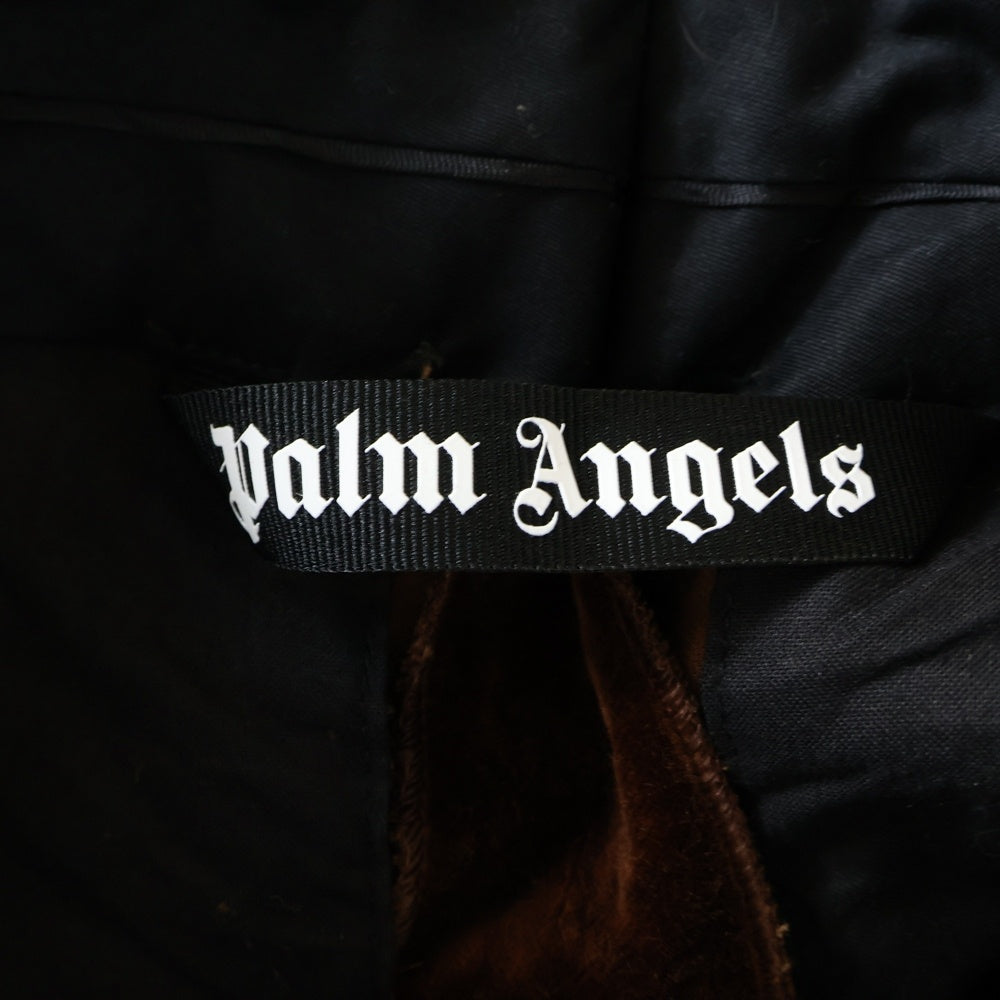 Palm Angels(パームエンジェルス) 22AW ベルベットフレアパンツ ブラウン PMCA121F22FAB004