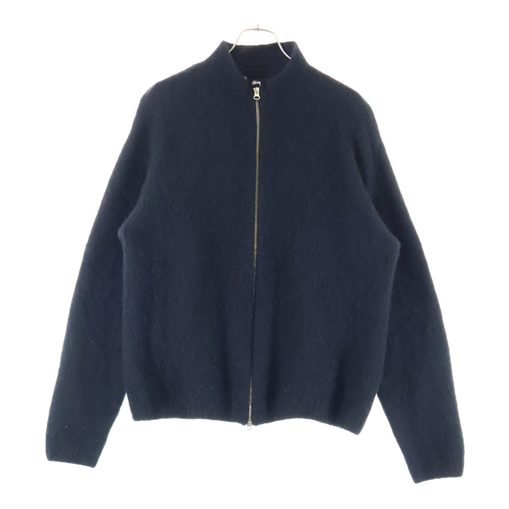 STUSSY(ステューシー) 24AW Full Zip Brushed Merino Sweater ダブルフルジップ ブラッシュメリノ セーター ブラック