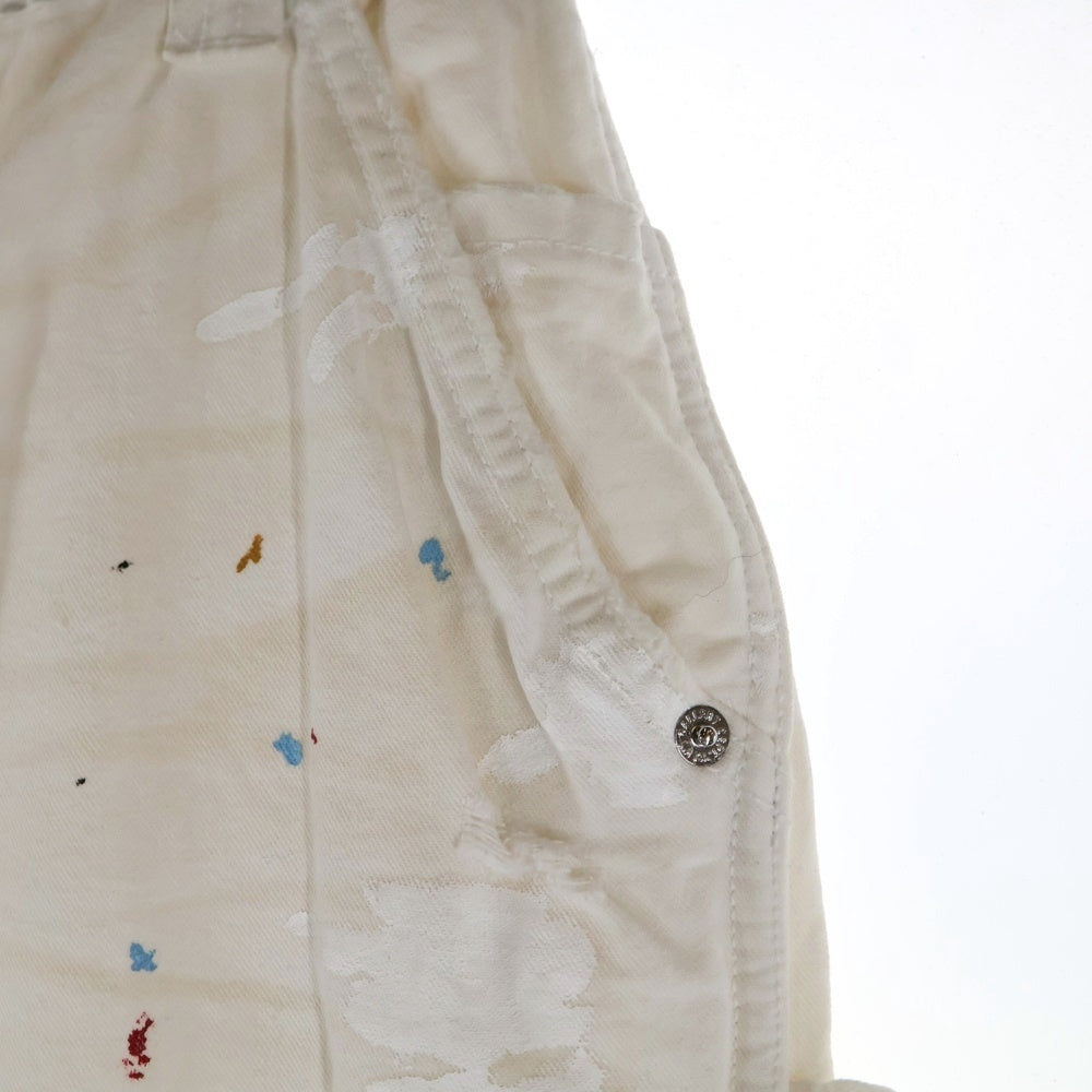 GALLERY DEPT.(ギャラリーデプト) 24SS LE BAR DE MUSIC FLARE ペイント加工 フレアデニムペインターパンツ ホワイト