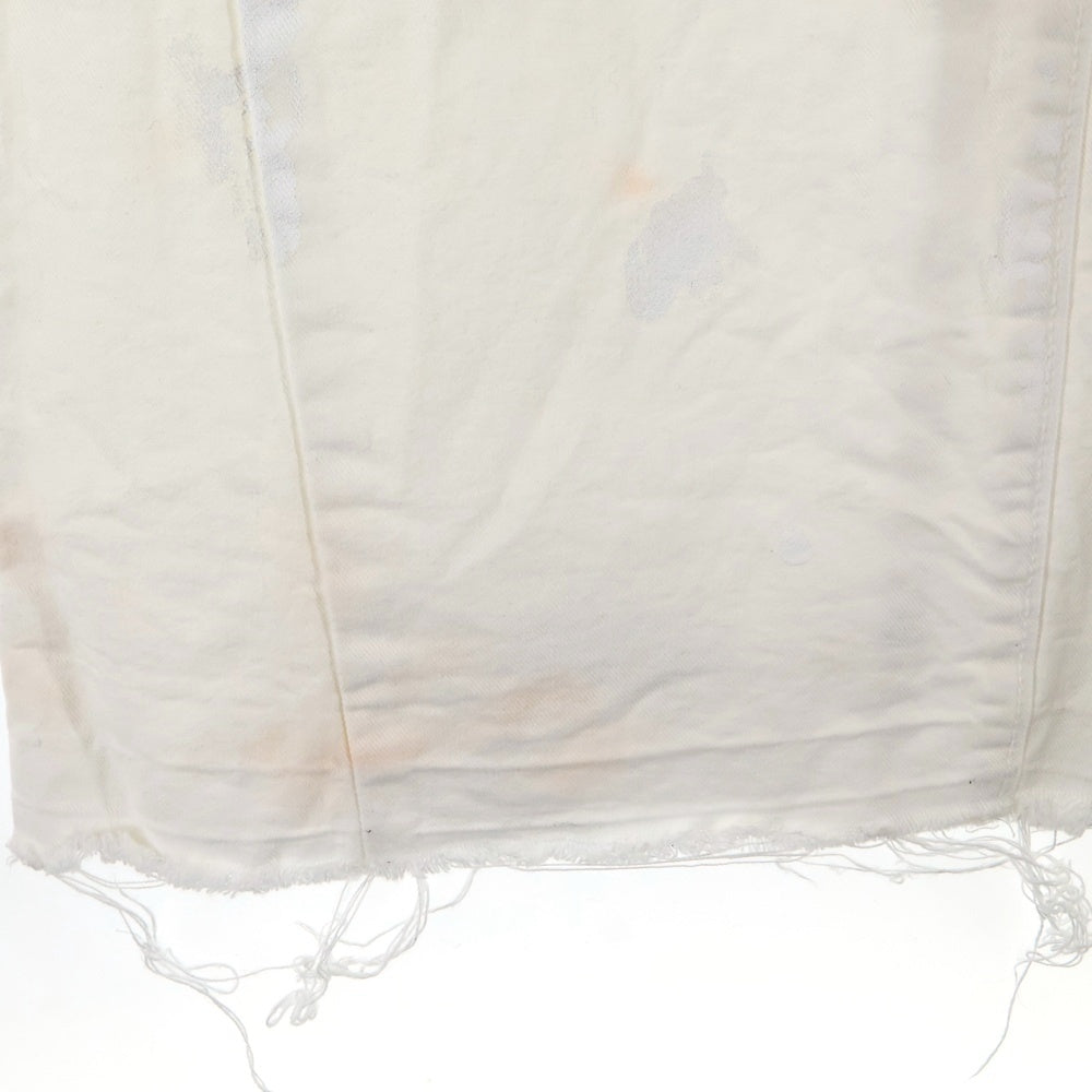 GALLERY DEPT.(ギャラリーデプト) 24SS LE BAR DE MUSIC FLARE ペイント加工 フレアデニムペインターパンツ ホワイト