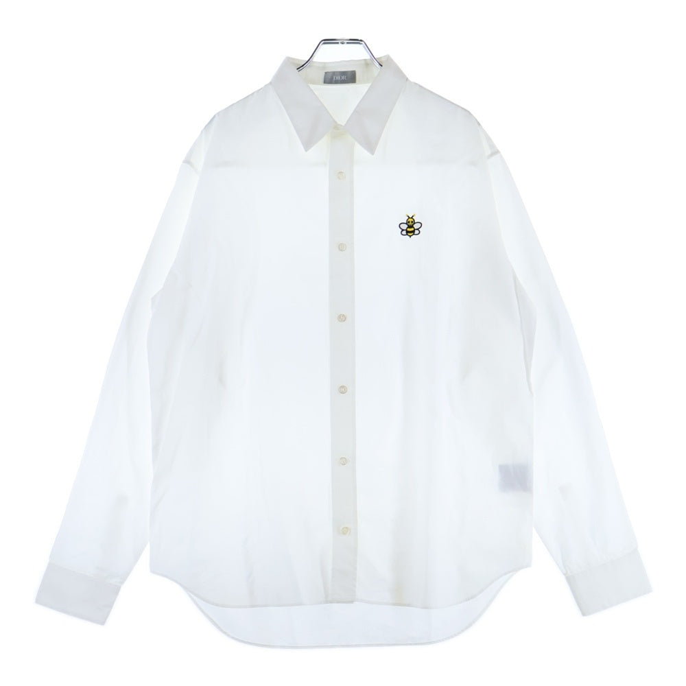 DIOR(ディオール) 19SS ×KAWS Bee Embroidered Shirt カウズ 刺繍 エンブロイダリー長袖シャツ ホワイト 923C561W6044