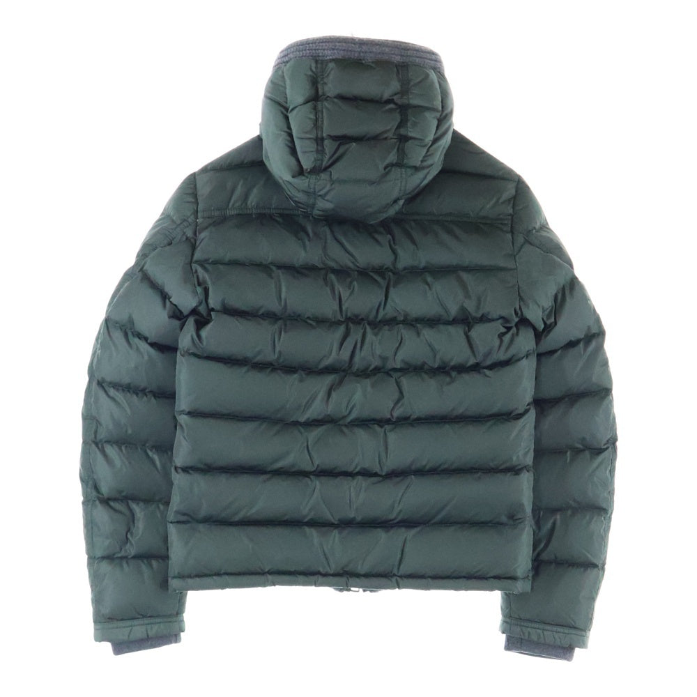 MONCLER(モンクレール) CANUT ロゴパッチ フーデッド ダウンジャケット カーキ 32091413114554155