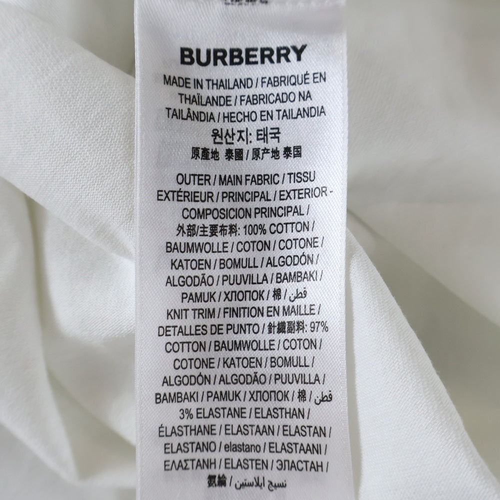 BURBERRY(バーバリー) フロントロゴプリント 半袖Tシャツ カットソー ホワイト 8008894