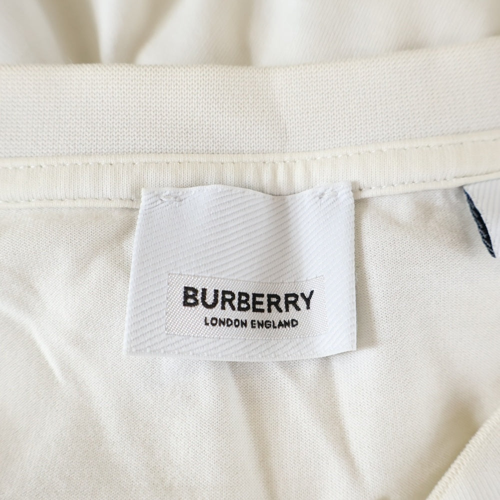 BURBERRY(バーバリー) フロントロゴプリント 半袖Tシャツ カットソー ホワイト 8026017
