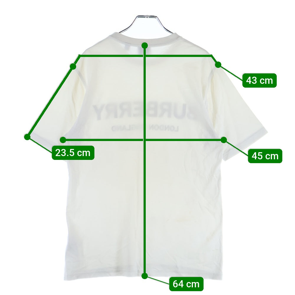 BURBERRY(バーバリー) フロントロゴプリント 半袖Tシャツ カットソー ホワイト 8026017