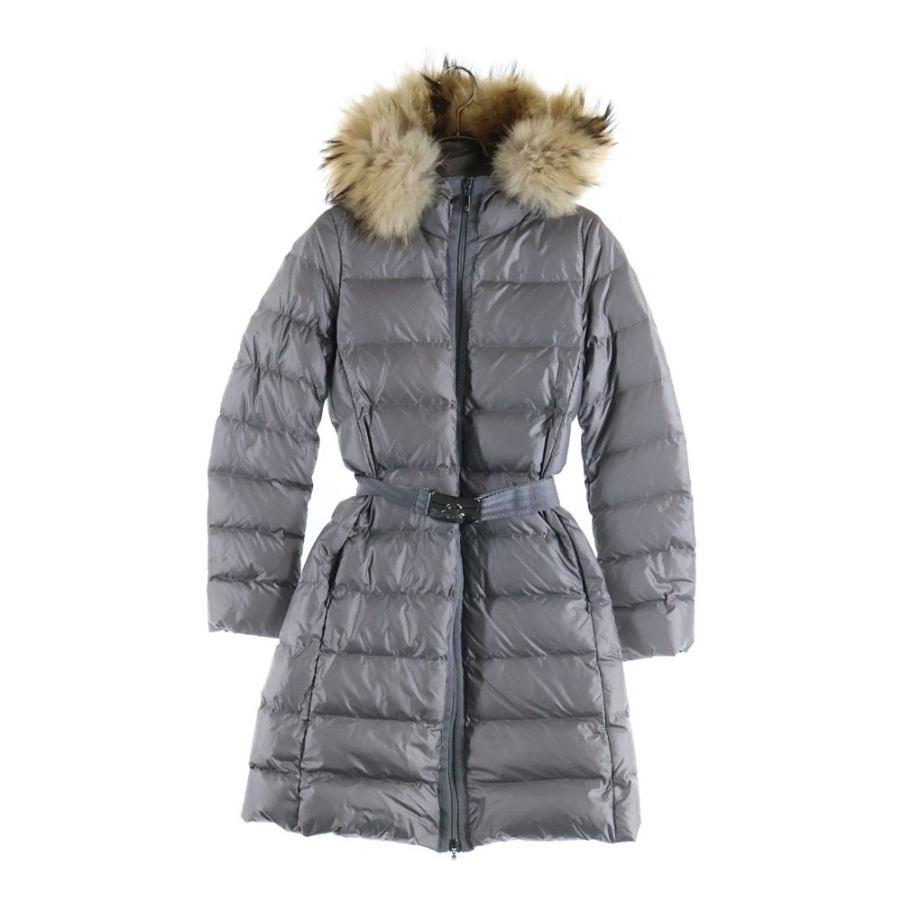 MONCLER(モンクレール) NANTESFUR ファー ダウンコート ダウンジャケット グレー レディース 220934999020