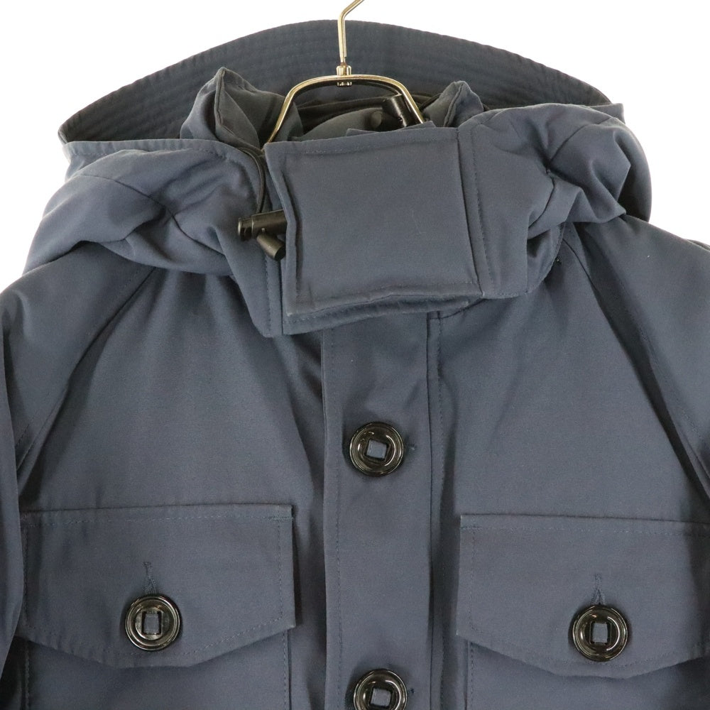 CANADA GOOSE(カナダグース) JASPER ジャスパー ロゴデザインモチーフ マルチポケット フーデッド ジップアップ ダウンジャケット ネイビー 68F8490