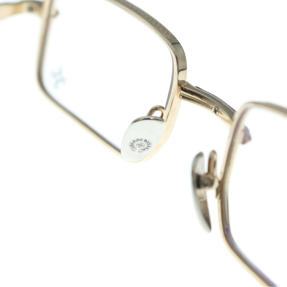 CHROME HEARTS(クロムハーツ) BUCKLE RIDER スクエアフレーム サングラス 眼鏡 アイウェア ゴールド