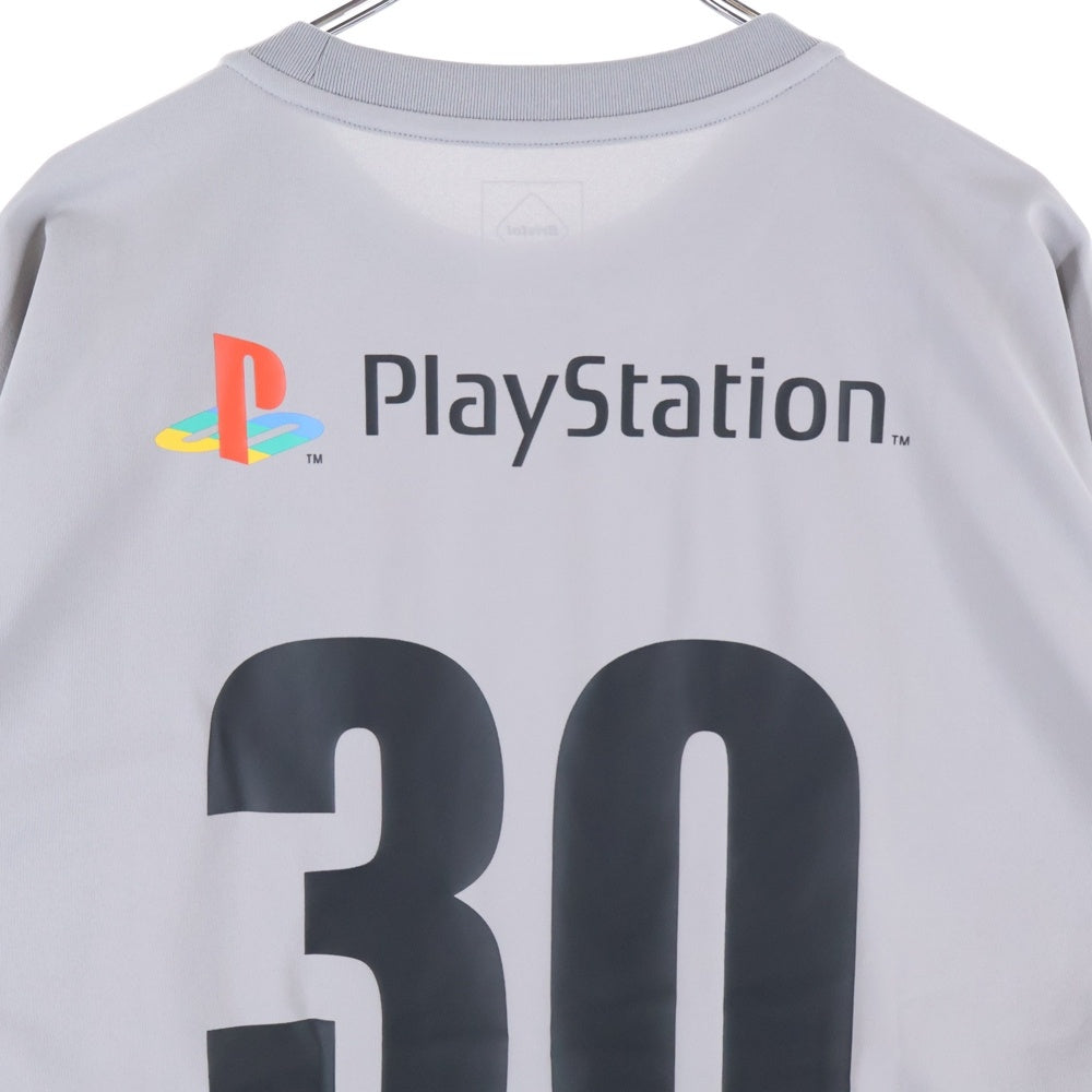 F.C.R.B./F.C.Real Bristol/FCRB(エフシーアールビー/エフシーレアルブリストル) ×PlayStation 30th Anniv. PS30 AUTHENTIC TEAM TOUR L/S TOP プレイステーション 長袖Tシャツ ロンT グレー FCRB-242155