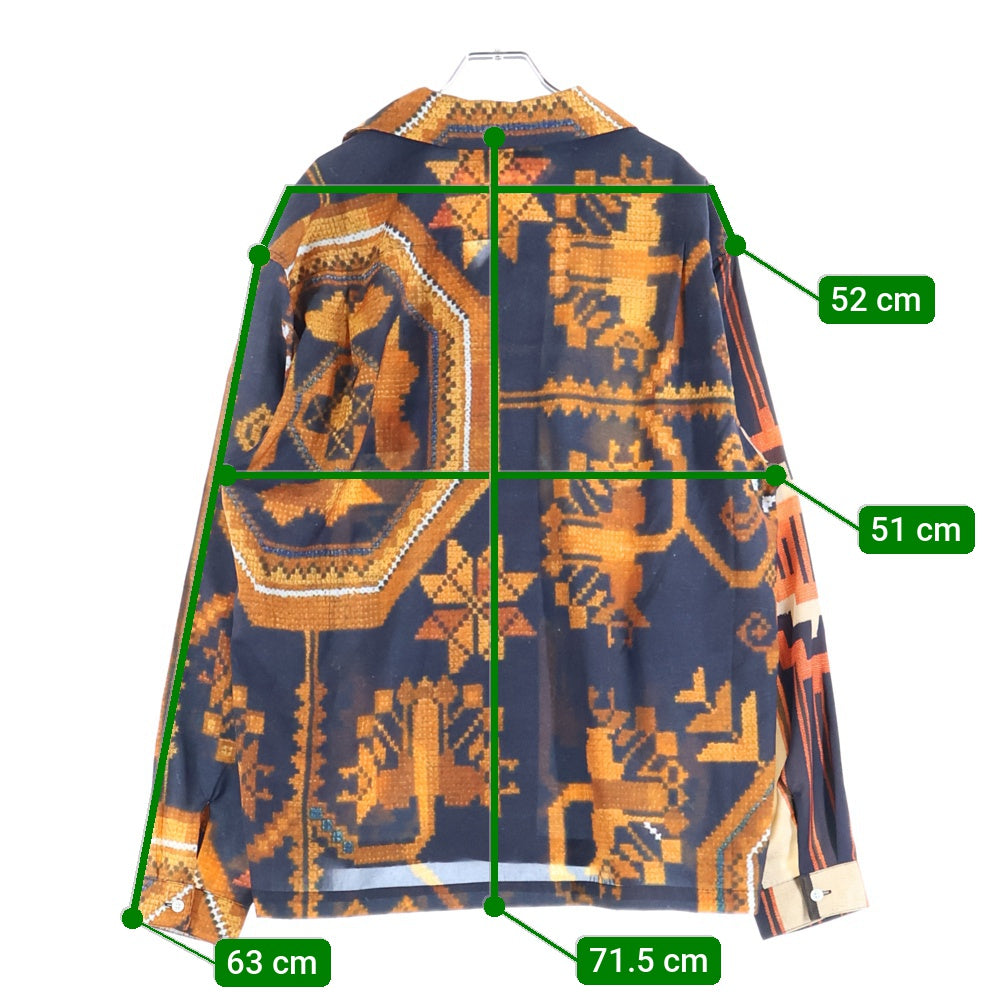 Children of the discordance(チルドレンオブザディスコーダンス) Second Edition PD PRINT LONG SLEEVE SHIRT 総柄長袖シャツ オレンジ COTDSE-243008