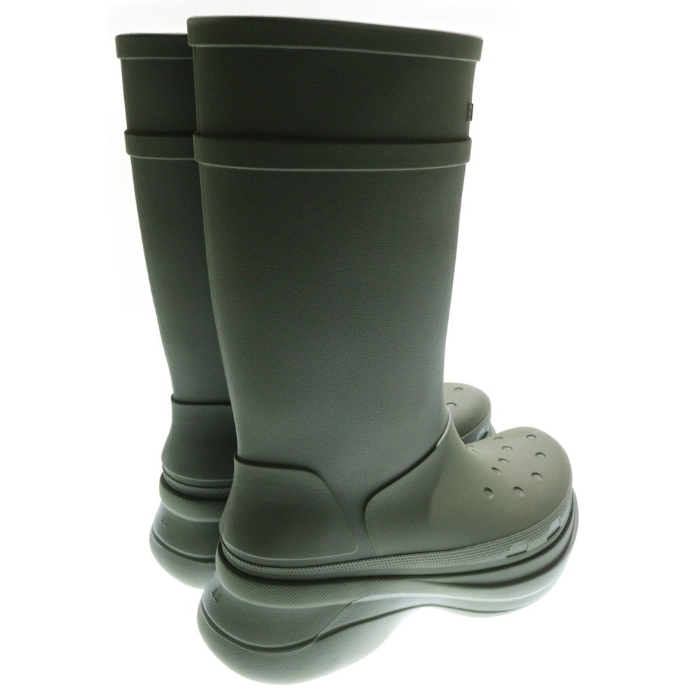 BALENCIAGA(バレンシアガ) CROCS BOOT RUBBER ラバークロックス ブーツ ハイカットシューズ カーキ 677384