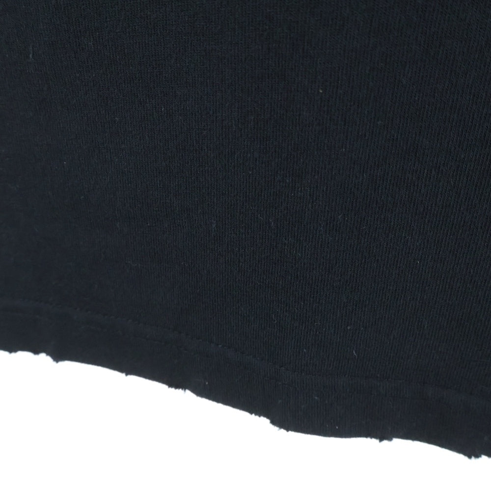 BALENCIAGA(バレンシアガ) 24SS Music Archive Series Connected T-Shirt アーカイブロゴ ダメージ加工 半袖Tシャツ ブラック 744457 TQVA6