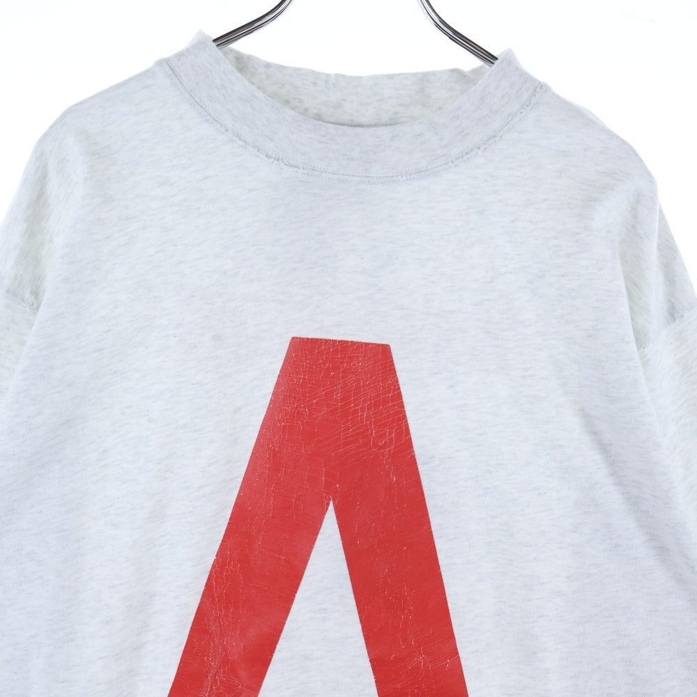 BALENCIAGA(バレンシアガ) 24SS Music Archive Series Connected L/S T-Shirt アーカイブロゴ ダメージ加工 長袖Tシャツ ロンT グレー 781245 TQVA1