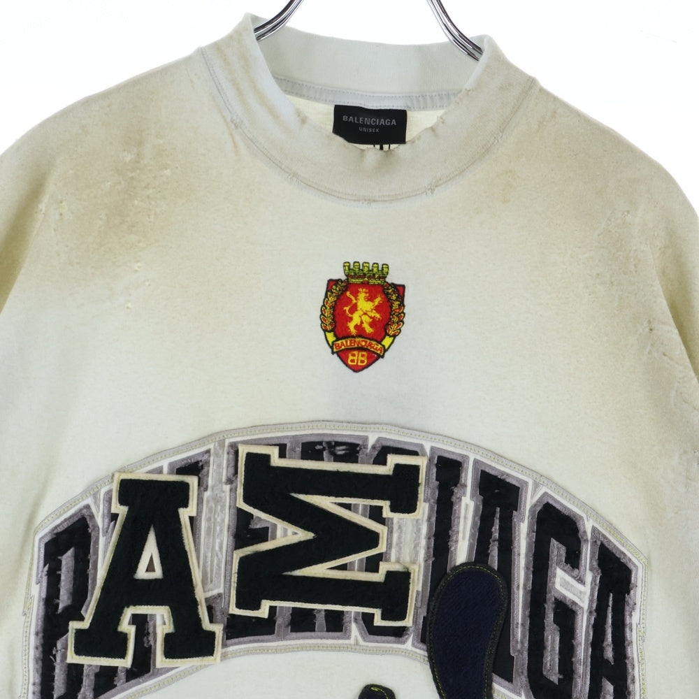 BALENCIAGA(バレンシアガ) Skater T-Shirt ダメージ加工 スケーター 半袖Tシャツ ホワイト 739028 TOVN2