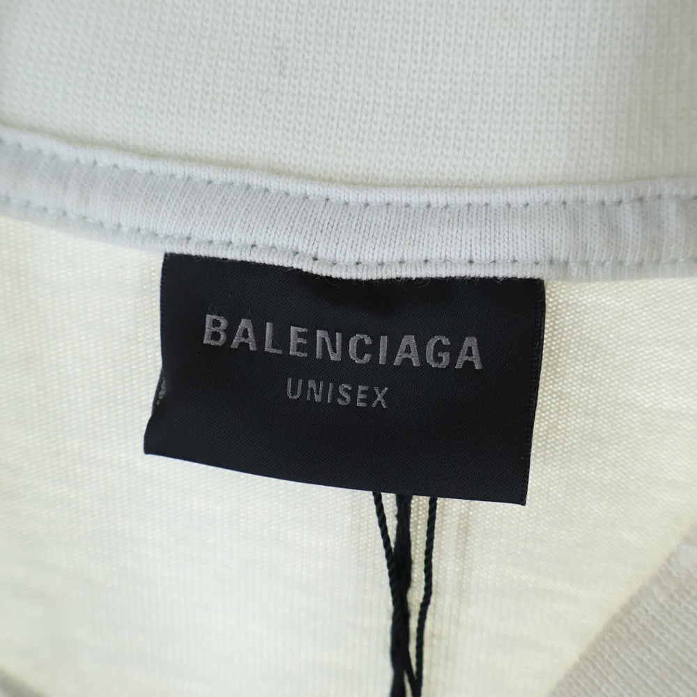 BALENCIAGA(バレンシアガ) Skater T-Shirt ダメージ加工 スケーター 半袖Tシャツ ホワイト 739028 TOVN2