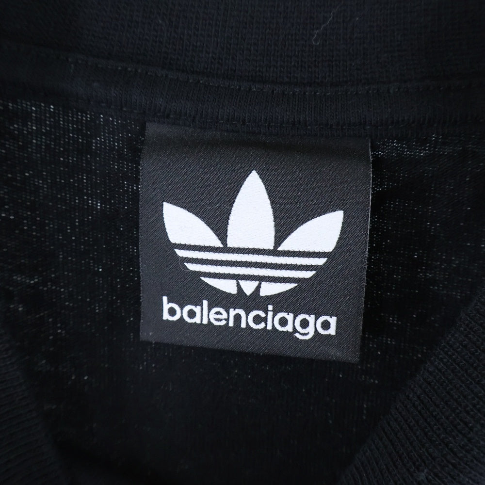 BALENCIAGA(バレンシアガ) ×adidas T-Shirt アディダス 半袖Tシャツ ブラック 739101 TNVA6