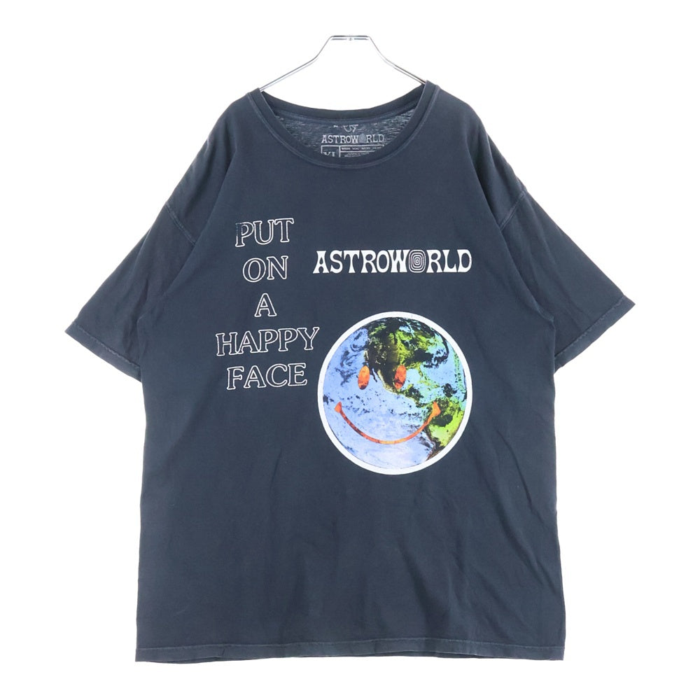 TRAVIS SCOTT(トラヴィススコット) ASTRO WORLD EUROPE TOUR TEE アストロワールド ユーロ ツアー 半袖Tシャツ ブラック