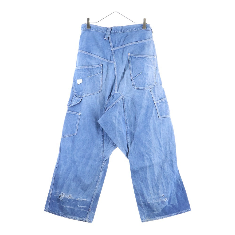 GANRYU(ガンリュウ) フルレングス サルエル デニムパンツ インディゴ