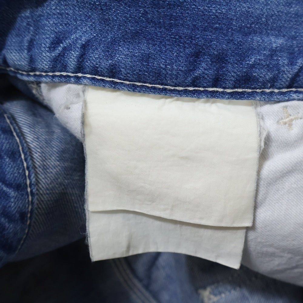 GANRYU(ガンリュウ) フルレングス サルエル デニムパンツ インディゴ