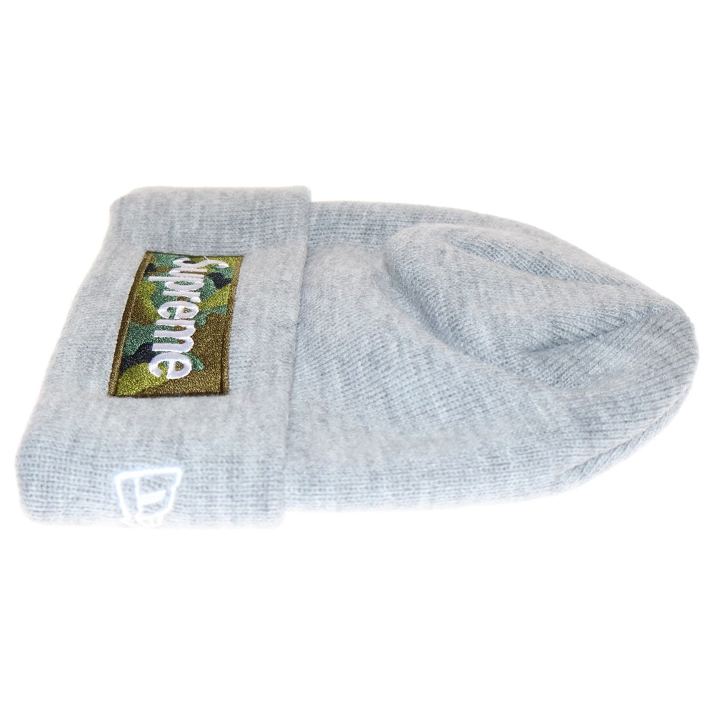 SUPREME(シュプリーム) 23AW New Era Box Logo Beanie ニューエラ ボックスロゴ カモフラージュ ビーニー ニット帽 グレー